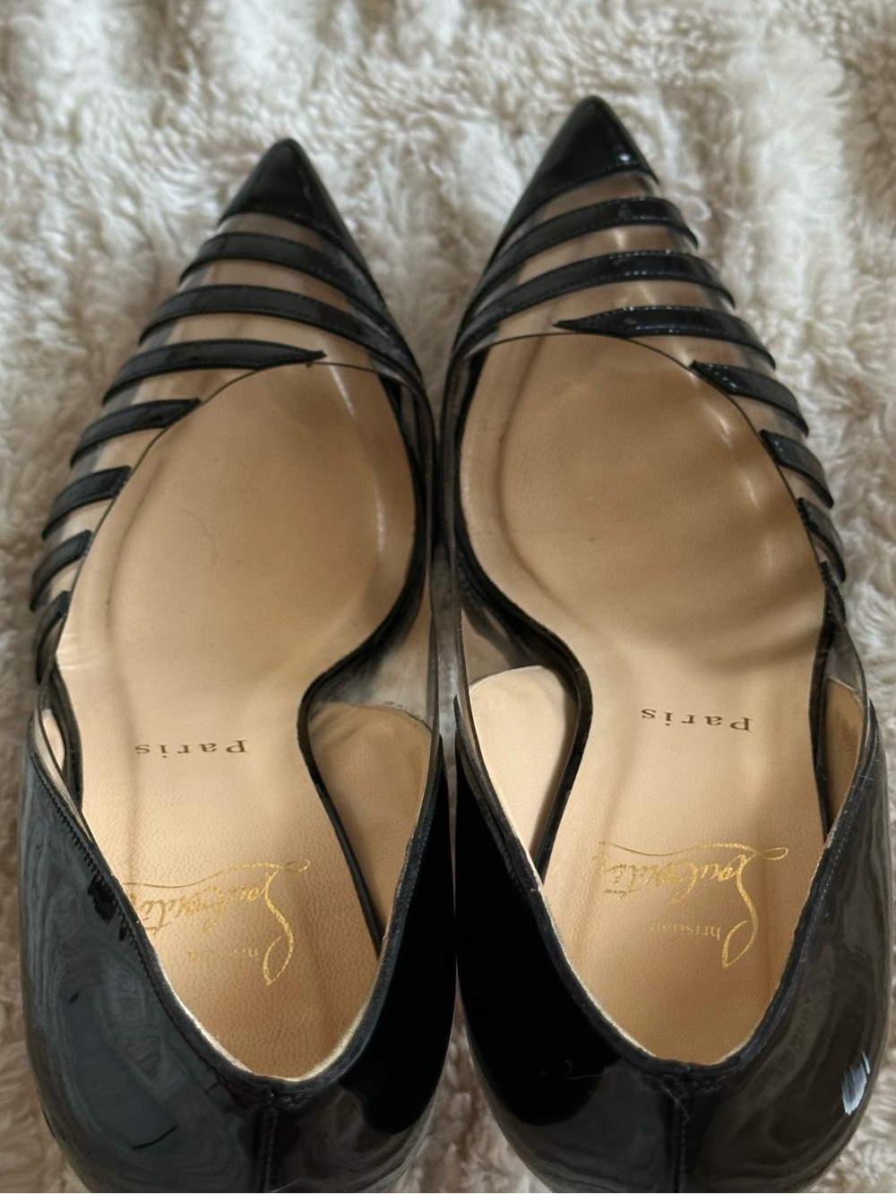 Christian Louboutin black patent leather and PVC Pivichic pumps - Picture 13 of 15